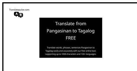 tagalog to pangasinan translation